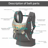 Ergonomic Baby Carrier Backpack with Hip Seat | Adjustable, Breathable, and Versatile for Newborns to Toddlers (0-36 Months, Up to 30 kg)